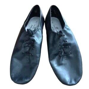 Real ABT Ballet Oxfords Dancer Shoes, Soft Leather, Lace-Up, Size 7, Black